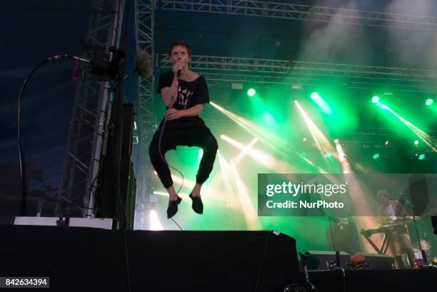 Australian rock band Pond perform live on the third day of Reading Festival, Reading on August 27, 2017. The band currently consists of Nick...