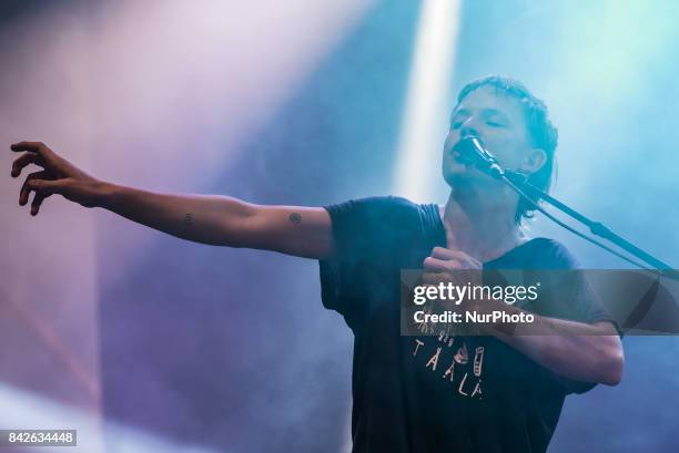 Australian rock band Pond perform live on the third day of Reading Festival, Reading on August 27, 2017. The band currently consists of Nick...