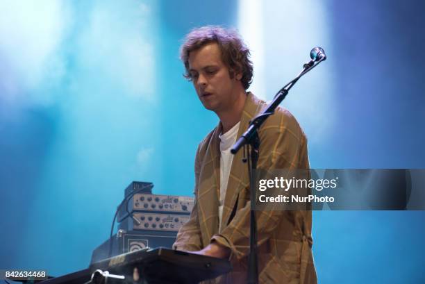 Australian rock band Pond perform live on the third day of Reading Festival, Reading on August 27, 2017. The band currently consists of Nick...