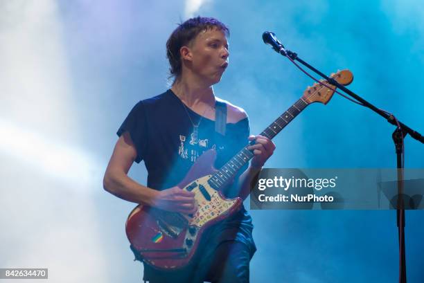 Australian rock band Pond perform live on the third day of Reading Festival, Reading on August 27, 2017. The band currently consists of Nick...