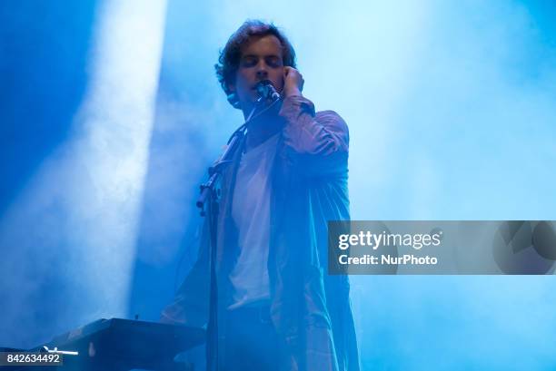 Australian rock band Pond perform live on the third day of Reading Festival, Reading on August 27, 2017. The band currently consists of Nick...