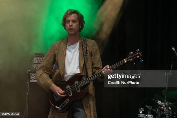 Australian rock band Pond perform live on the third day of Reading Festival, Reading on August 27, 2017. The band currently consists of Nick...