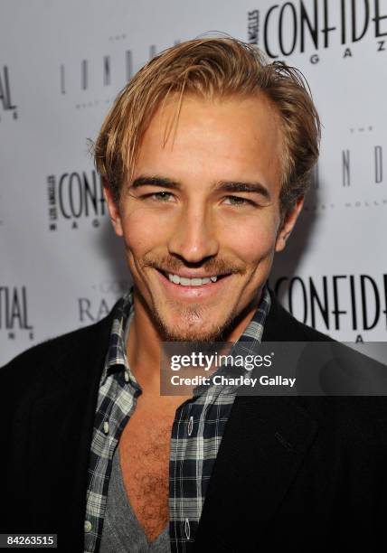 Actor Jesse Johnson attends Los Angeles Confidential Magazine's evening with Mickey Rourke at the London West Hollywood hotel on January 12, 2009 in...