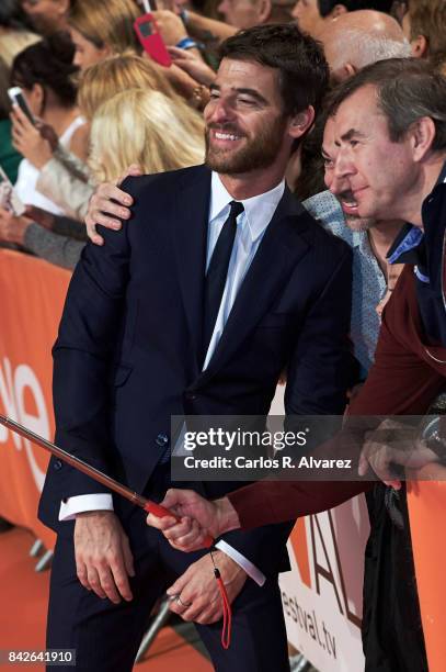 Spanish actor Alfonso Bassave attends 'Estoy Vivo' premiere during the FesTVal 2017 at the Principal Teather on September 4, 2017 in Vitoria-Gasteiz,...