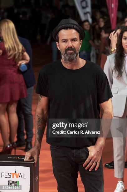 Spanish singer Pau Dones attends 'Estoy Vivo' premiere during the FesTVal 2017 at the Principal Teather on September 4, 2017 in Vitoria-Gasteiz,...