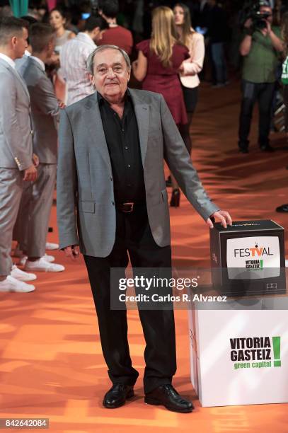 Spanish actor Zorion Eguileor attends 'Estoy Vivo' premiere during the FesTVal 2017 at the Principal Teather on September 4, 2017 in Vitoria-Gasteiz,...