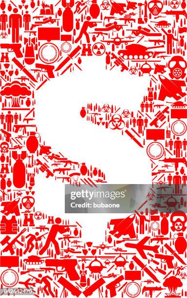dollar war and modern warfare vector icon pattern - nuclear bomb explosion stock illustrations