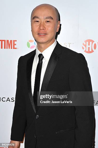 Actor C.S. Lee attends the official Showtime after party for the 66th annual Golden Globe Awards at The Peninsula Hotel on January 11, 2009 in...