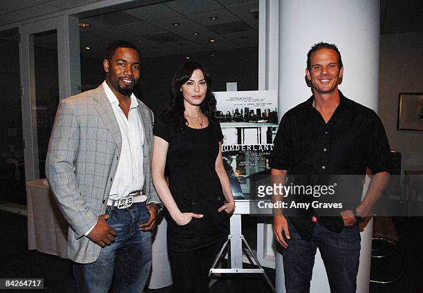 Actors Michael Jai White, Michelle Forbes and Series Creator and Executive Producer Peter Berg attend DIRECTV's 101 Network Premiere Of "Wonderland"...