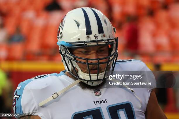 Tennessee Titans offensive guard Tim Lelito before an NFL preseason game between the Tennessee Titans and the Kansas City Chiefs on August 31, 2017...