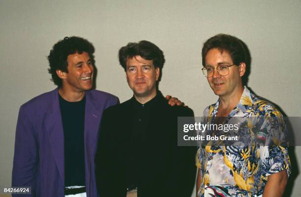 From left to right, actor Michael Ontkean, director David Lynch and writer-producer Mark Frost, the star and co-creators of cult television show...