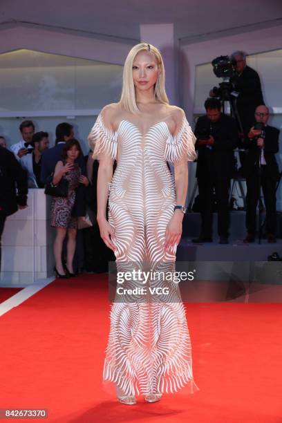 South Korean model and actress Soo Joo Park arrives at the red carpet of film 'Three Billboards Outside Ebbing, Missouri' screening during the 74th...