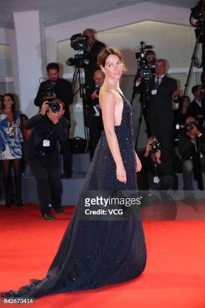 Italian actress Cristiana Capotondi arrives at the red carpet of film 'Three Billboards Outside Ebbing, Missouri' screening during the 74th Venice...