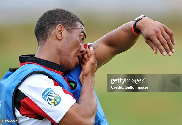 Ashwin Willemse during the Lions Super 14 training session at Johannesburg Stadium on January 13, 2009 in Johannesburg, South Africa.
