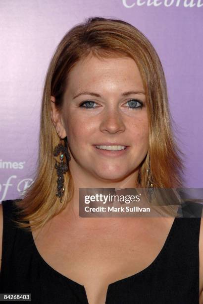 Actress Melissa Joan Hart arrives at the "Celebration of Babies" silent auction and luncheon to benefit March of Dimes on September 27, 2008 in...