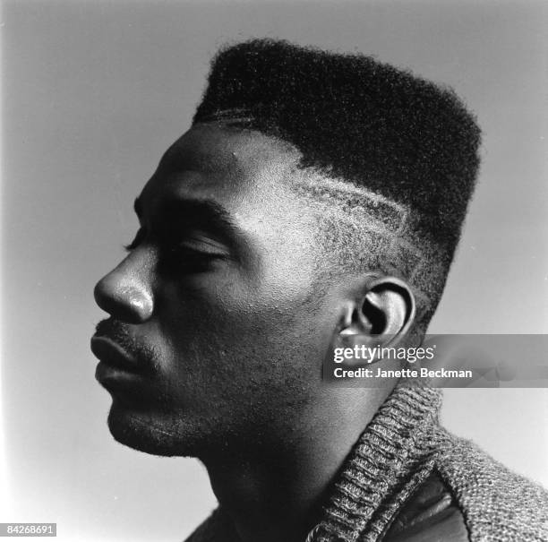 Antonio Hardy , also known as Big Daddy Kane poses for a profile portrait, 1989. New York City.