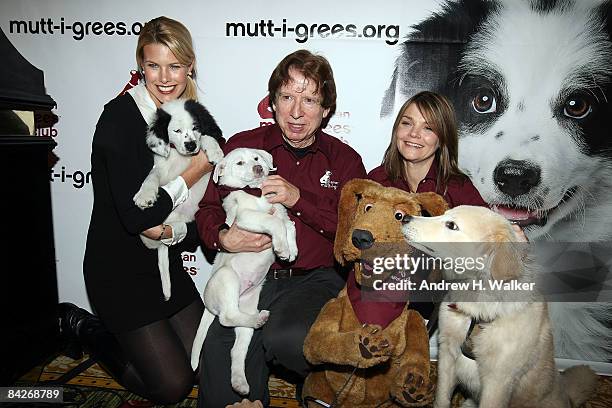 Beth Stern, Pet Saver's Foundation Managing Director John Stevenson, PBS's talking dog Lomax and actress Kathryn Erbe attend the Pet Savers...