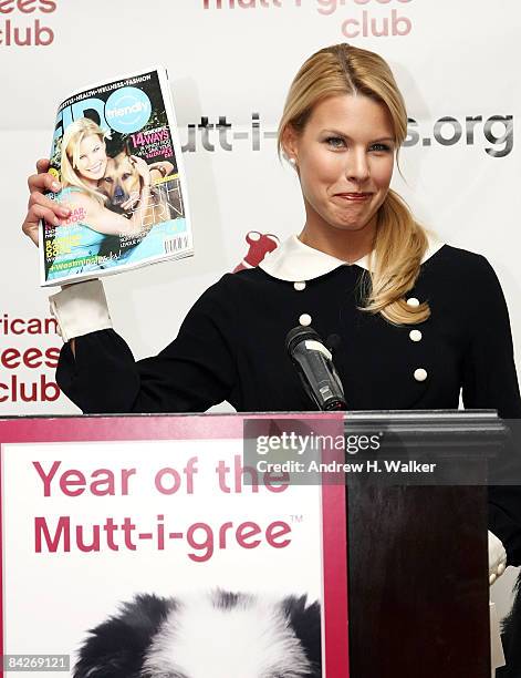 Beth Stern speaks at the Pet Savers Foundation launch of the American Mutt-i-grees Club at the Algonquin Hotel on January 13, 2009 in New York City.