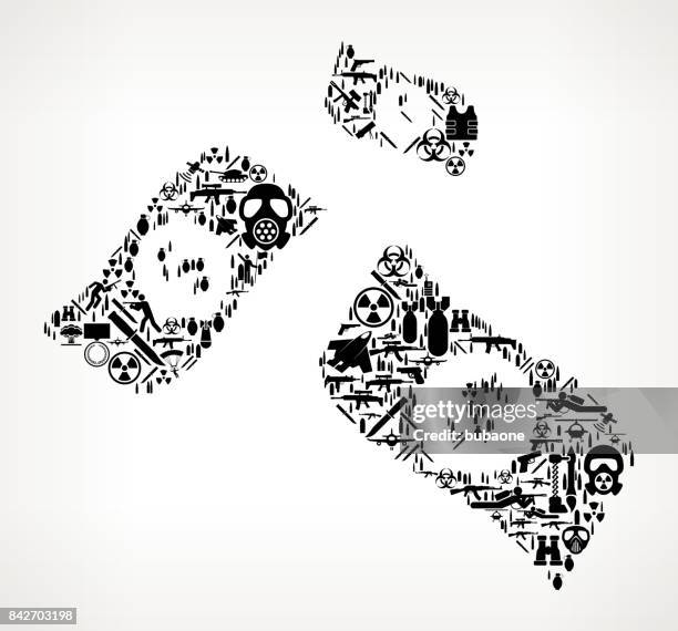 money war and modern warfare vector icon pattern - nuclear space rocket stock illustrations