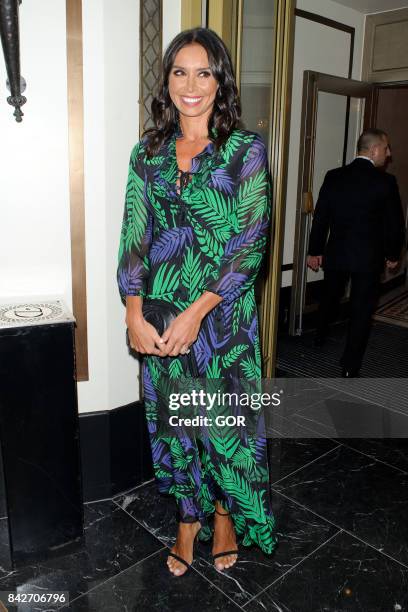 Christine Lampard at the TV Choice awards at the Dorchester hotel on September 4, 2017 in London, England.