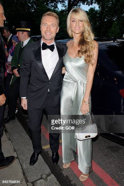 Ronan Keating and Storm Keating at the TV Choice awards at the Dorchester hotel on September 4, 2017 in London, England.