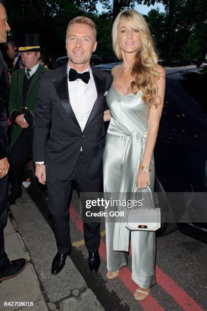 Ronan Keating and Storm Keating at the TV Choice awards at the Dorchester hotel on September 4, 2017 in London, England.