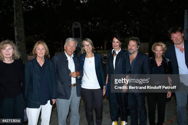 Actress Aurore Clement, Marie Dabadie, President of Cinematheque Francaise Constantin Costa-Gavras, Minister of Culture Francoise Nyssen, actress...