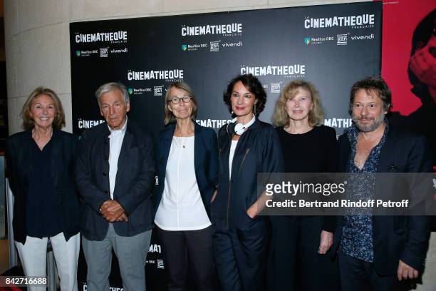 Marie Dabadie, President of Cinematheque Francaise Constantin Costa-Gavras, Minister of Culture Francoise Nyssen, actresses of the movie Jeanne...