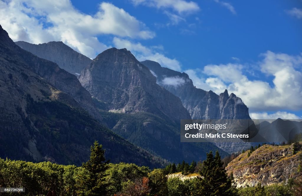 Towering Mountains all around in Glacier National Park