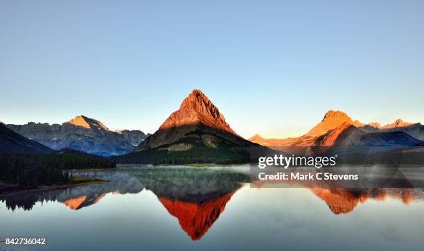 grinnell point (day 5, wide angle) - glacier national park montana stock pictures, royalty-free photos & images