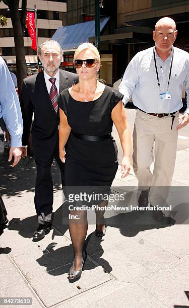 Host Ajay Rochester leaves the Downing Centre Local Court following her sentencing on fraud charges January 14, 2009 in Sydney, Australia. Rochester...