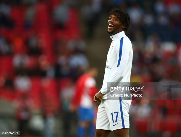 England's Nathaniel Chalobah during the pre-match warm-up during World Cup Qualifying - European Group F match between England and Slovakia at...