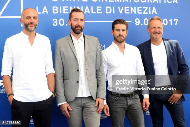 Jacques-Henri Bronckart, Jean-François Hensgens, Kevin Janssens and François Troukens attend the 'Above The Law ' photocall during the 74th Venice...