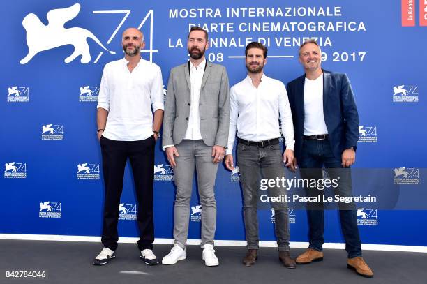 Jacques-Henri Bronckart, Jean-François Hensgens, Kevin Janssens and François Troukens attend the 'Above The Law ' photocall during the 74th Venice...