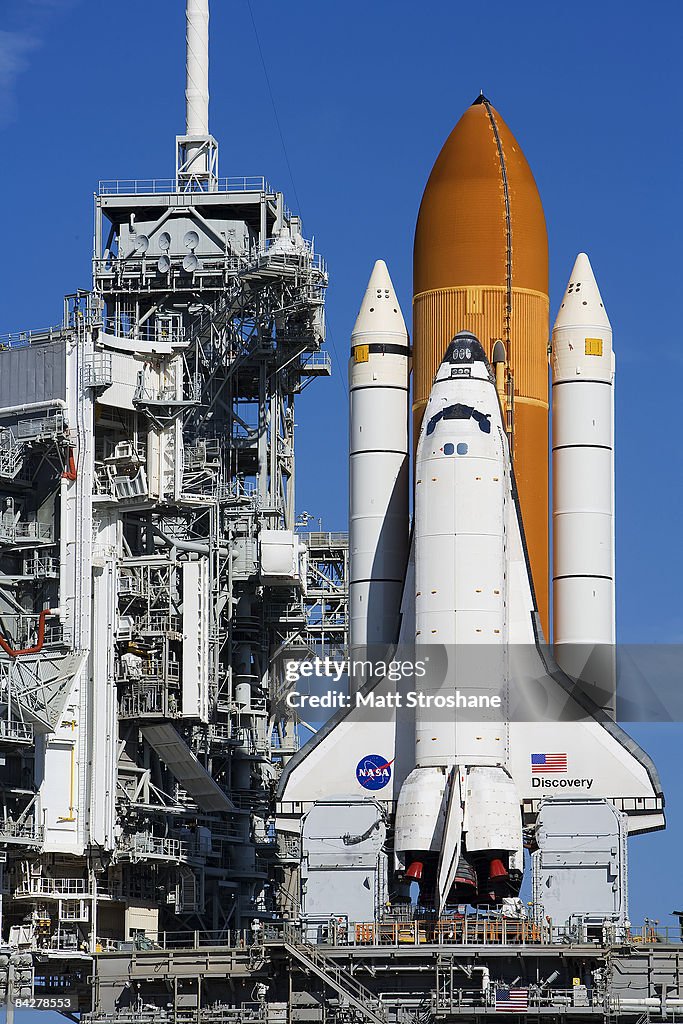Space Shuttle Discovery Rolls Out To Launch Pad Weeks Before Launch
