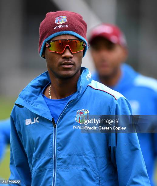 Kraigg Brathwaite of the West Indies during a nets session at Lord's Cricket Ground on September 5, 2017 in London, England.