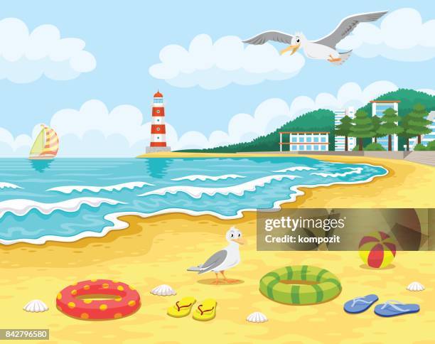 beach background - backstube stock illustrations