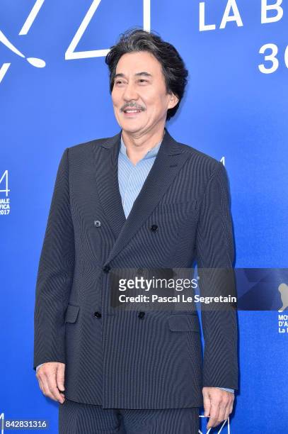 Koji Yakusho attends the 'The Third Murder ' photocall during the 74th Venice Film Festival on September 5, 2017 in Venice, Italy.