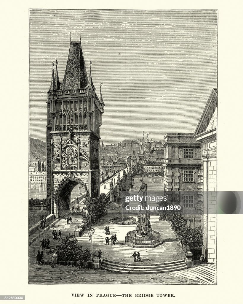 Bridge Tower, Prague, 19th Century