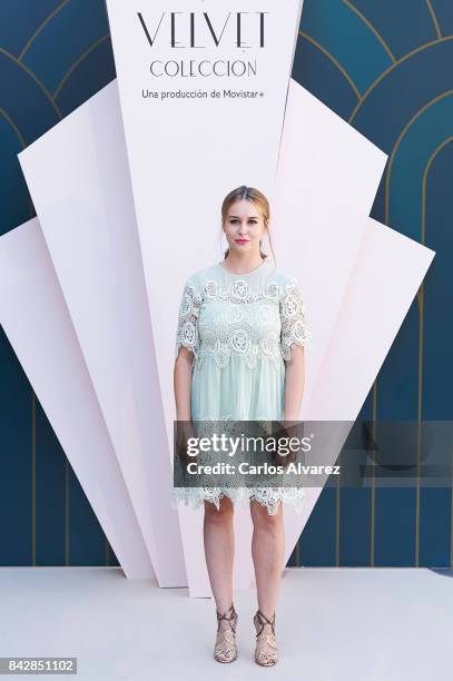 Spanish actress Paula Usero attends 'Velvet Colecction' photocall at the Escoriaza Esquivel Palace during the FesTVal 2017 on September 5, 2017 in...