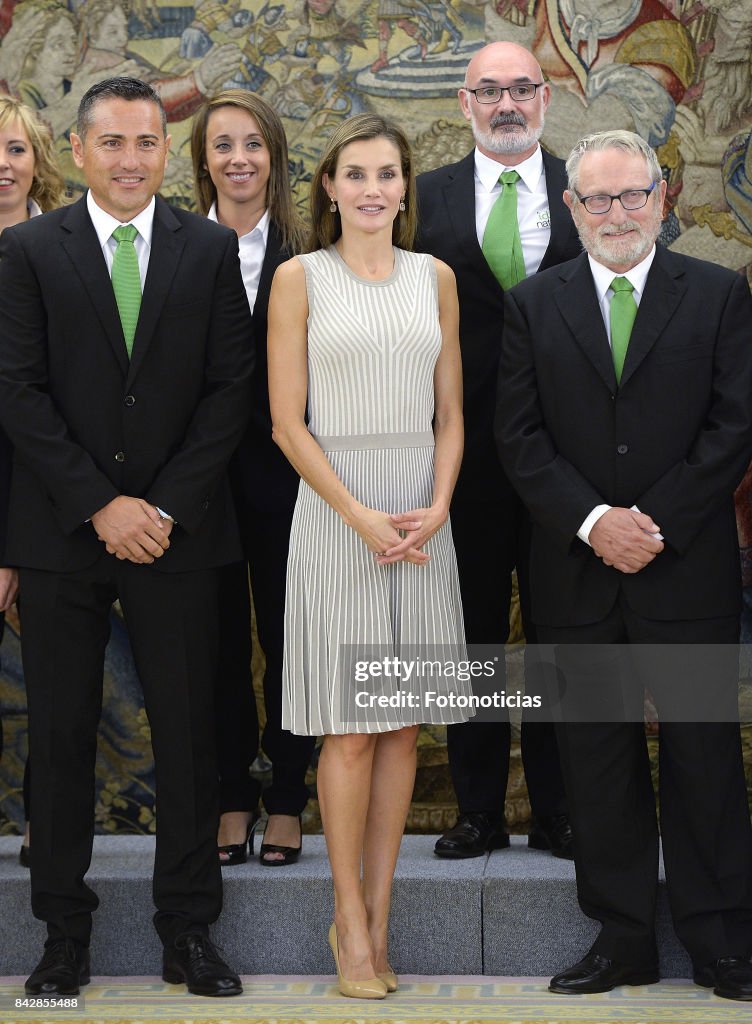 Queen Letizia Attends Audiences At Zarzuela Palace