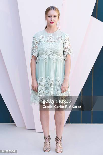 Spanish actress Paula Usero attends 'Velvet Colecction' photocall at the Escoriaza Esquivel Palace during the FesTVal 2017 on September 5, 2017 in...