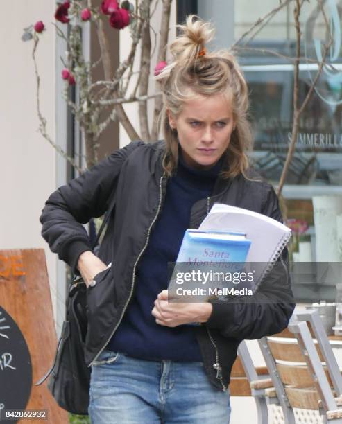 Cressida Bonas is seen as she enjoyed lunch with a friend at Baker & Spice, on September 04, 2017 in London, England.