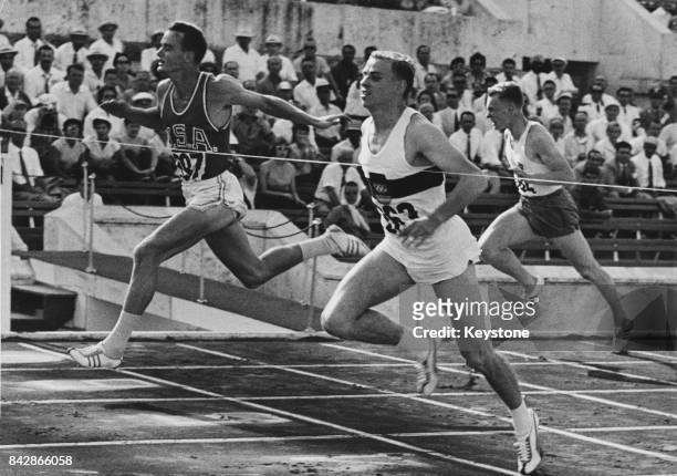 German sprinter Armin Hary wins the second quarterfinal of the Men's 100 Metres at the Olympics in Rome, Italy, in 10.2 seconds, 31st August 1960....