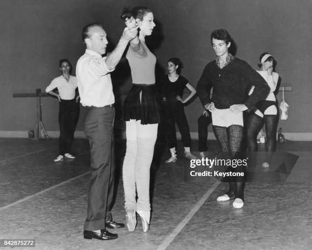 George Balanchine , Director-General of the New York City Ballet, during the corps' rehearsals at the Royal Opera House, Covent Garden, London, 29th...