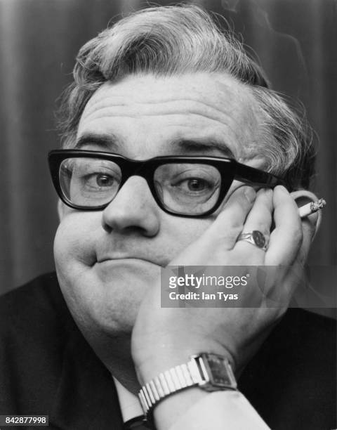 English actor and comedian Ronnie Barker , March 1969. He is working on his new LWT comedy series 'Hark at Barker', as well as recording an album of...
