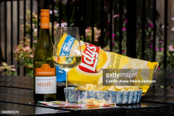 August 9, 2017 - 2016 Lindeman's Bin 65 Chardonnay, Australia and Lays Classic Potato Chips. For column by Carolyn Hammond on summer wine pairings.