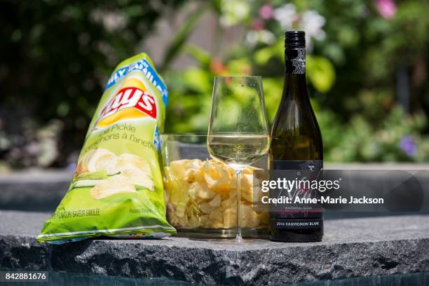 August 9, 2017 - 2016 The Ned Sauvignon Blanc, Waihopai River, Marlborough, New Zealand and Lay's Dill Pickle Potato Chips. For column by Carolyn...