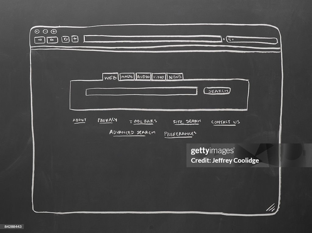 Diagram of computer search window