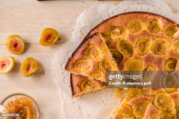 figs pie - fetta stockfoto's en -beelden